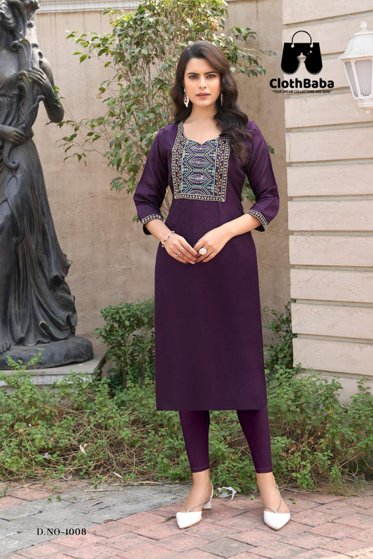 Stylish Dark Wine Kurti – Perfect for Traditional & Modern Look