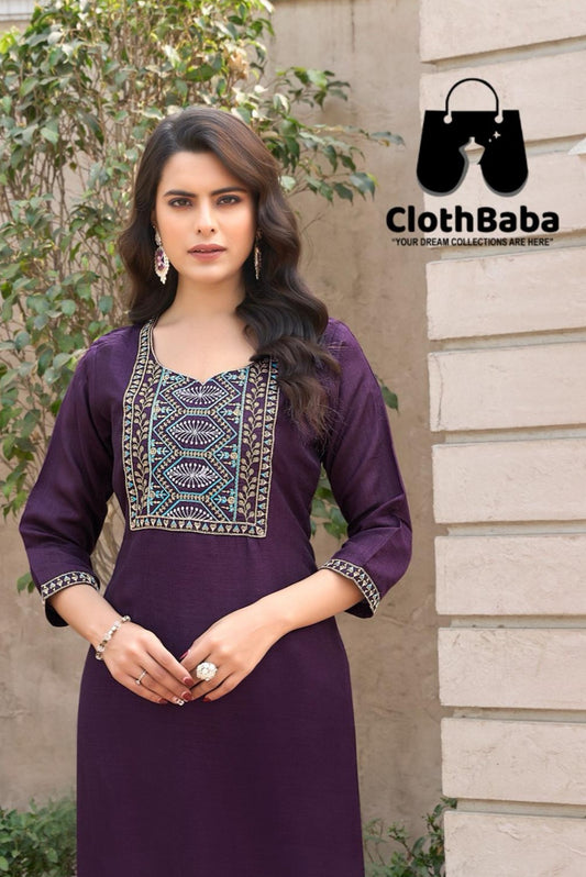Stylish Dark Wine Kurti – Perfect for Traditional & Modern Look