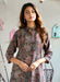 Coffee Brown Floral Printed Kurti with Straight Pants